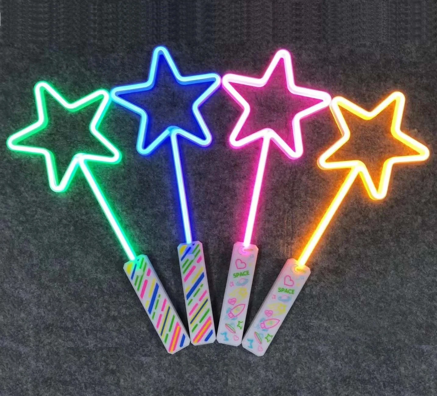Manufacturers Hot Selling Light Up Toy Neon5 Point Star Stick Good For