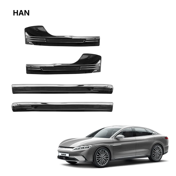Car Parts Inner Stainless Steel Step Sill Protection Door Sills Guard Plate for BYD Han Door Edge Guard