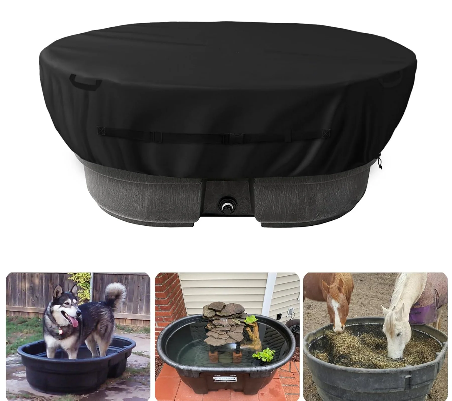 50 Gallon Oval Stock Tank Cover Waterproof Dust Proof Antiuv Ice Bath