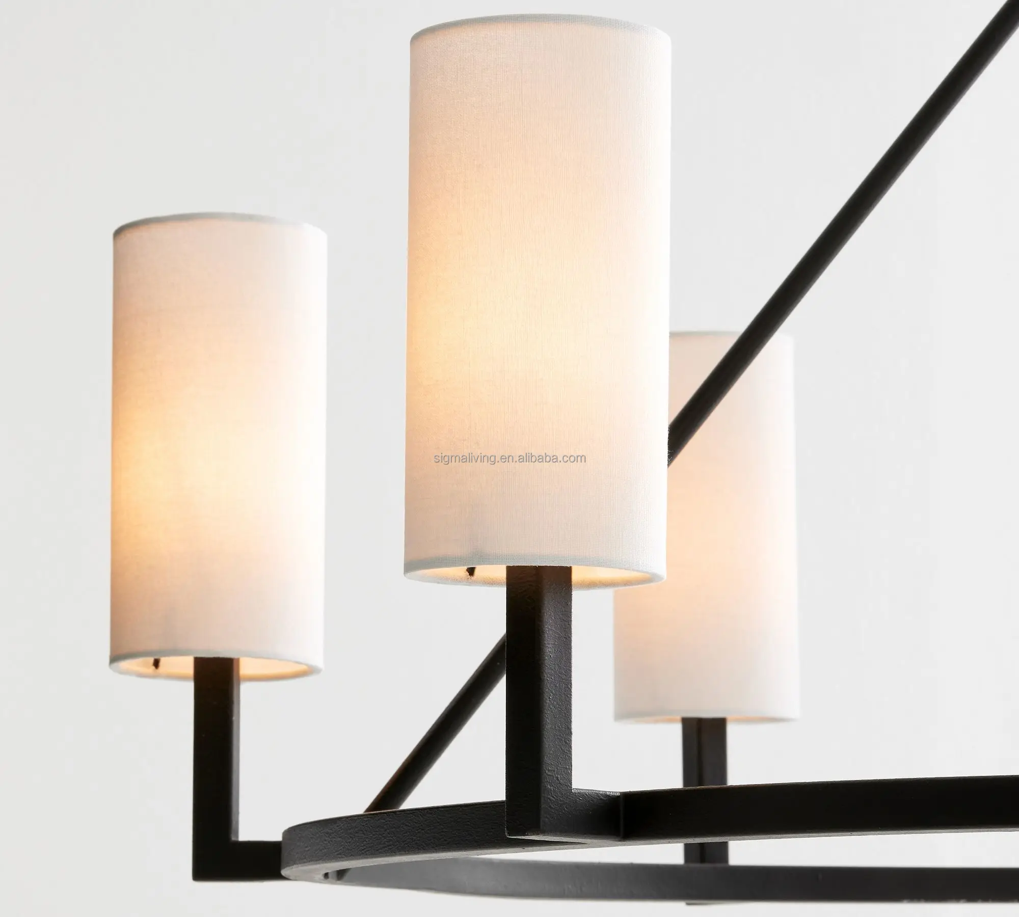 light luxury crystal metal round chandelier