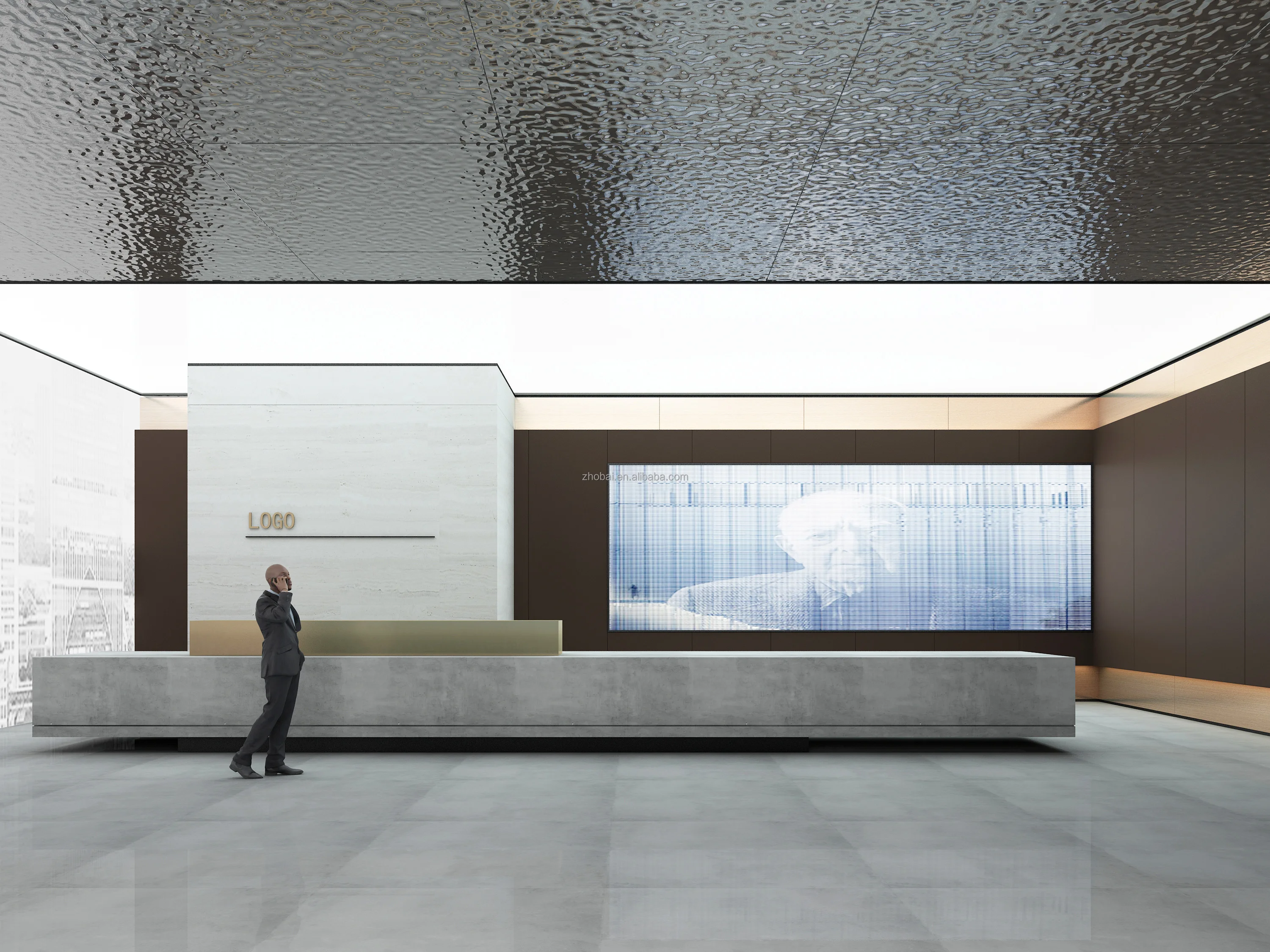 Custom Made Luxury Coffee Bar Reception Desk High Quality LED Design for Beauty Salons Hotels Schools Gyms-Durable Modern Style 3