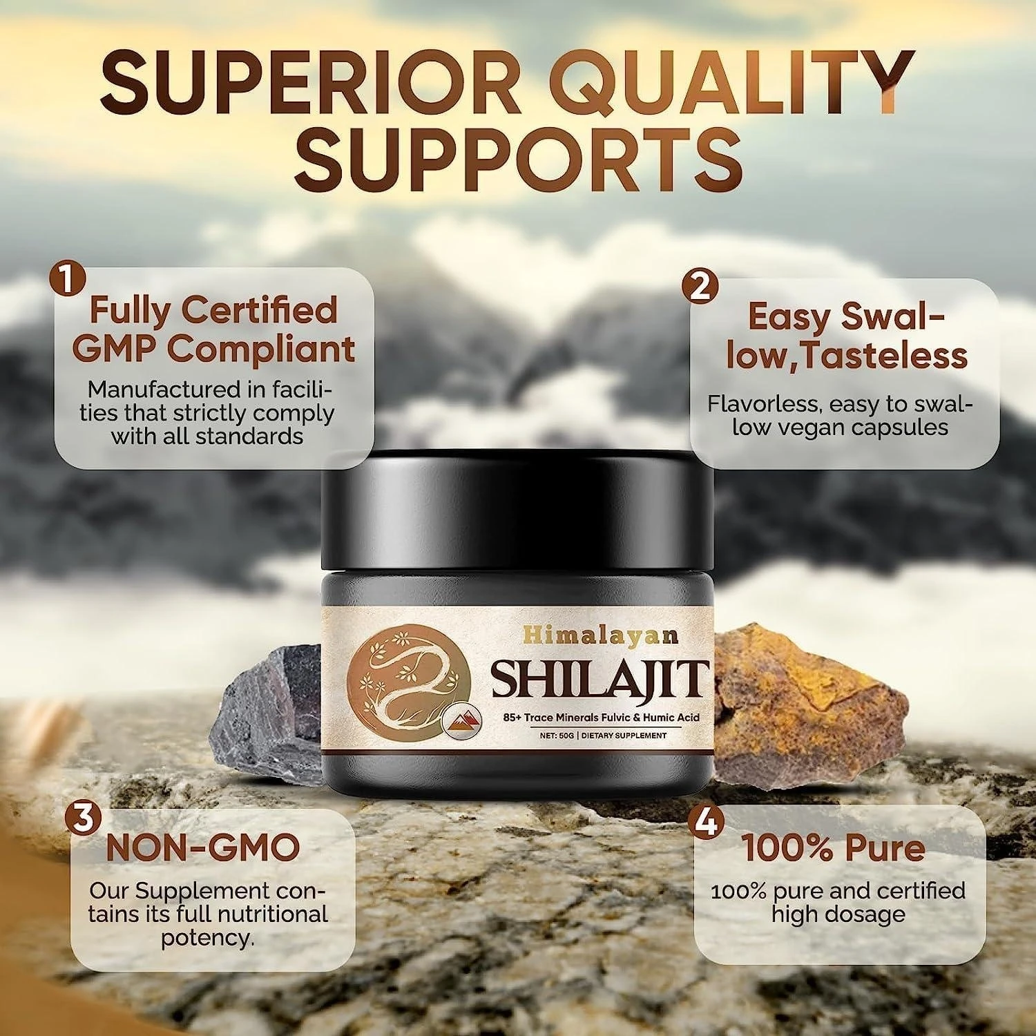 Wholesale Shilajit Purest Himalayan Shilajit Resin - Gold Grade 100% ...