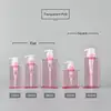 Transparent Pink Bottle+Transparent Pump