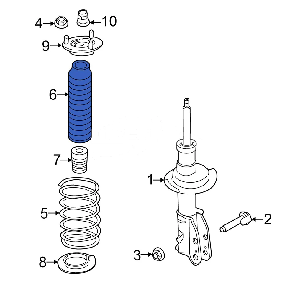 9T4Z18A047B Whole Sale Front Shock Absorber Dustproof Rubber Sleeve Du... — 5