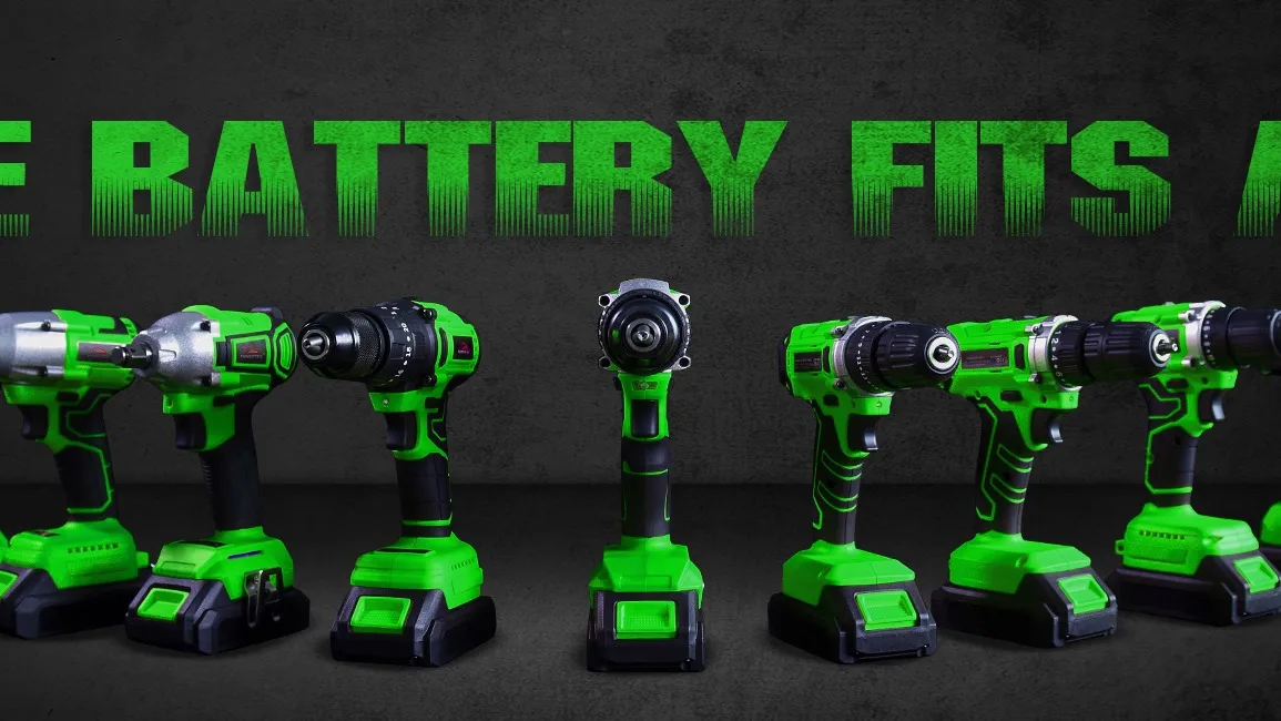 Powertec Tools Cordless Electric Imapact Wrench 20v Liion Battery