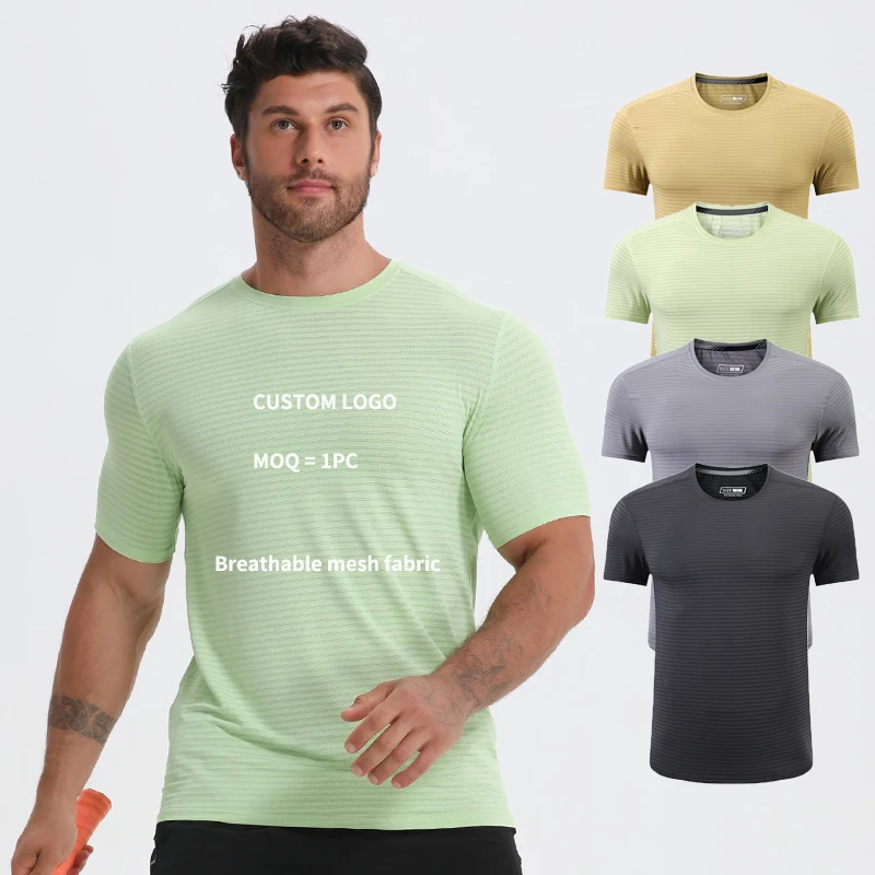 90 Polyester 10 Elastane Fitted Tee - Quick Dry Gym Shirts