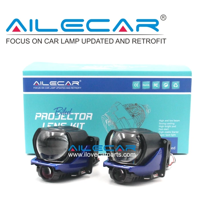 Led High and Low Beam with Laser Asssitant High Beam Retrofit Projector for Auto Headlamp 35W Led 12W Laser