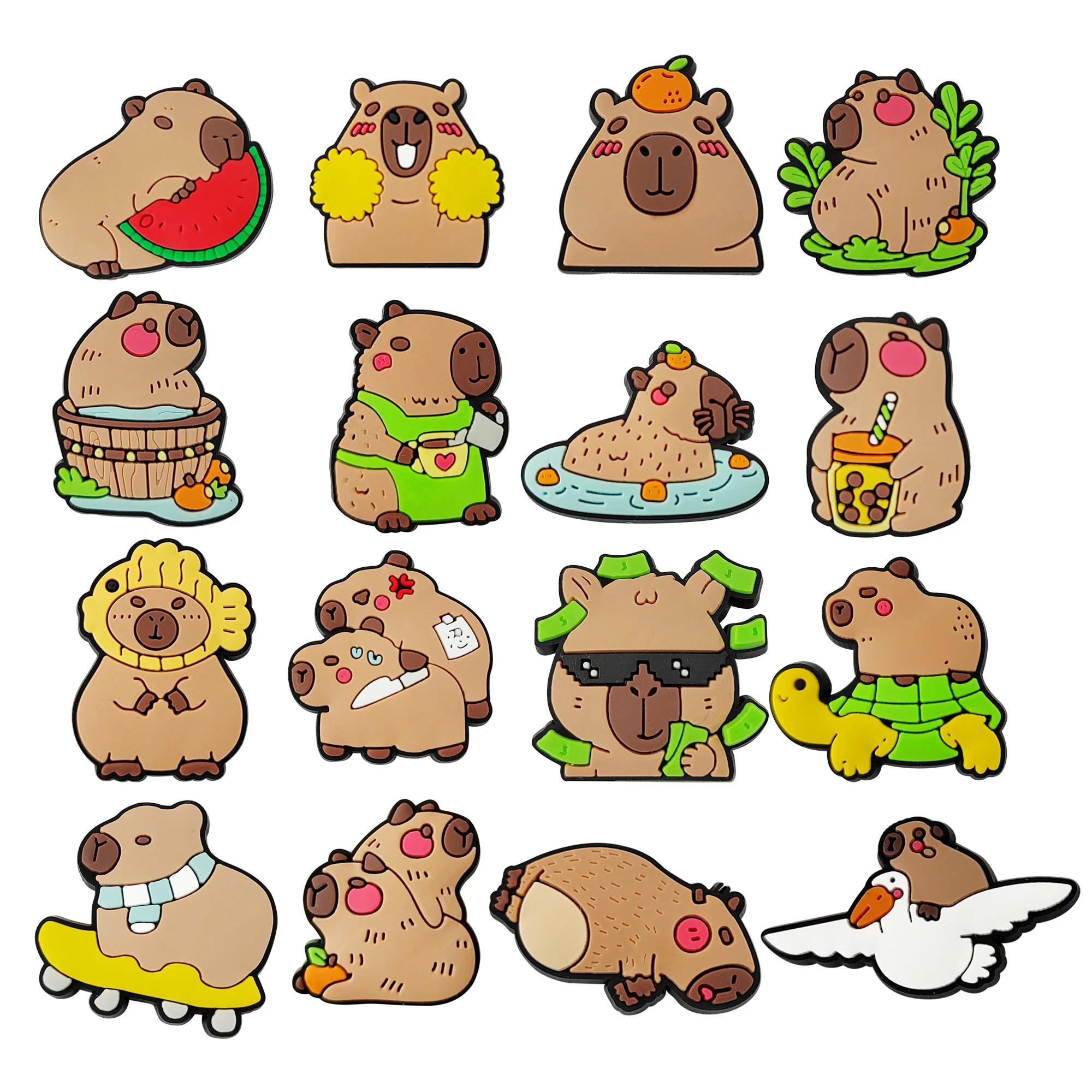 2025 New Kapibara Clog Accessories Charms for Women & Kids