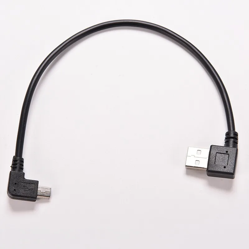 Length Computer&Networking HA 90 Degree Mini USB Male to Mini USB Female Adapter Cable 25cm 