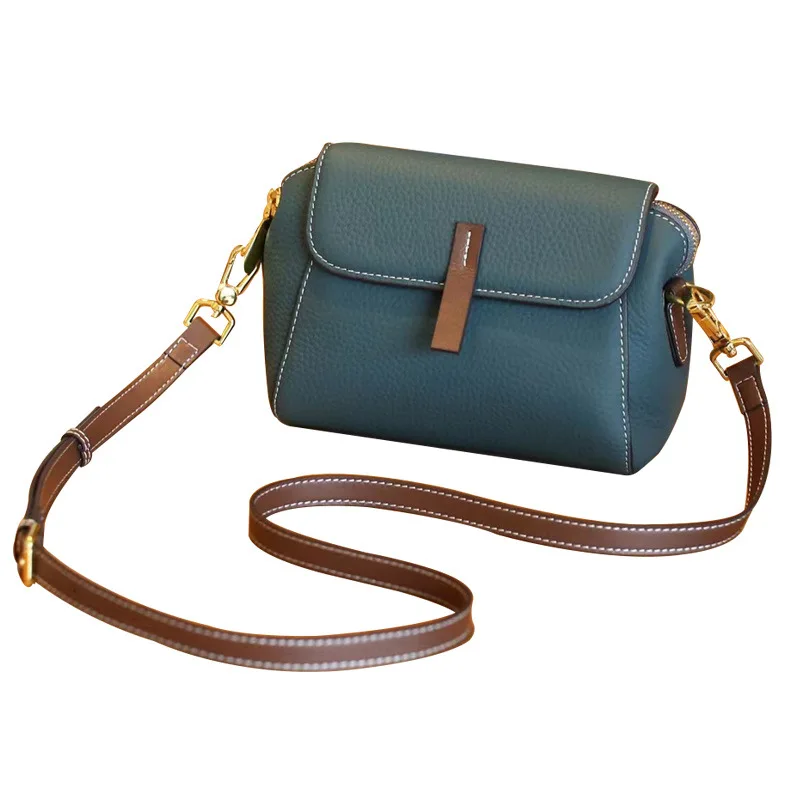 This Year'S Popular Genuine Leather Women'S Flap Polyester Shell-shaped Shoulder Crossbody Bag 2025 New Trendy Hot Selling