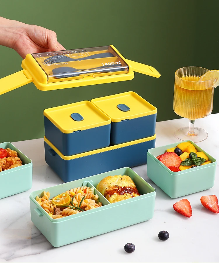 Rectangle Office Lunchbox Approved Food Fresh Storage Silicone+pp Kids