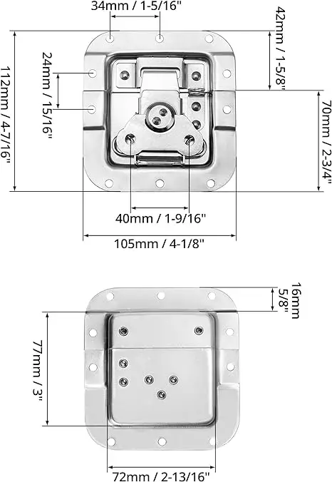L0914Z - SMALL BUTTERFLY TWIST LATCH - Surface Mount - DIY Road
