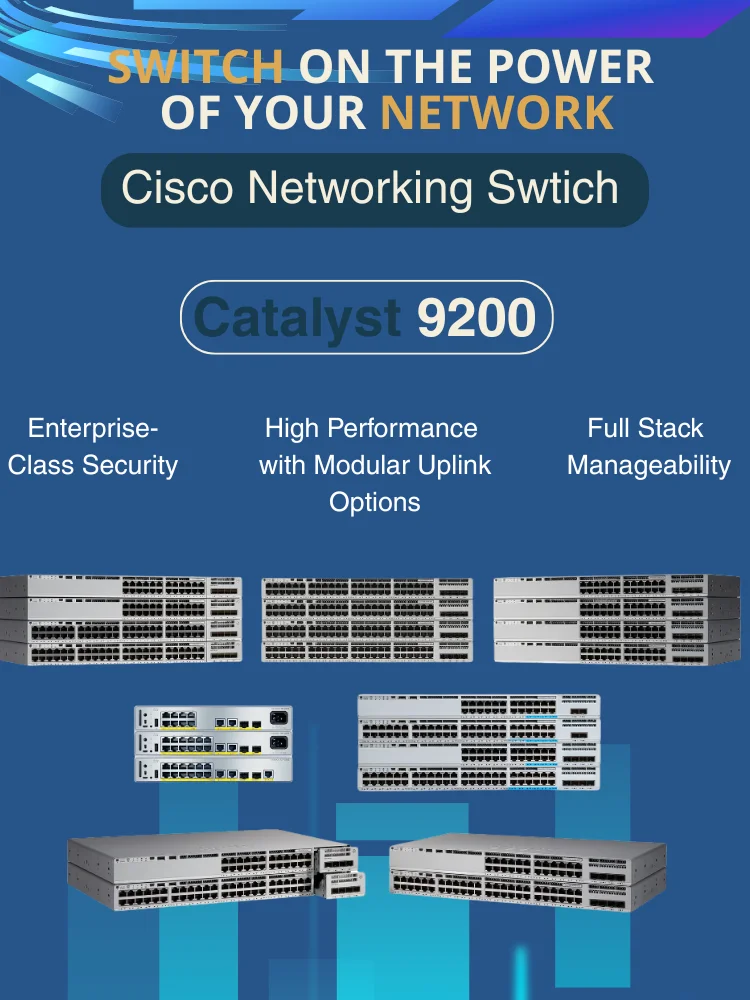 C9200-24T-E Cisco Catalyst 9200 Series Switch - 24 Port, Layer 3