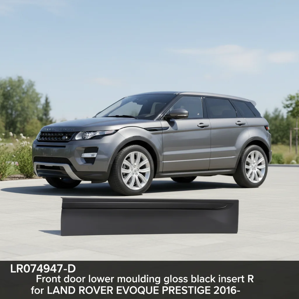 LR074947-D Gloss Black Front Door Lower Moulding Gloss Black Insert R for LAND ROVER EVOQUE PRESTIGE 2016-