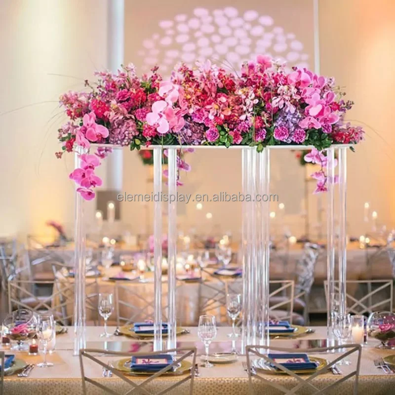 Modern Acrylic Centerpiece Stand Wedding Decoration Flower Stand