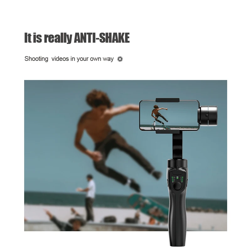 OEM 3 Axis Gimbal Stabilizer for GoPro IPhones Samsung Android Smartphone Video Photography