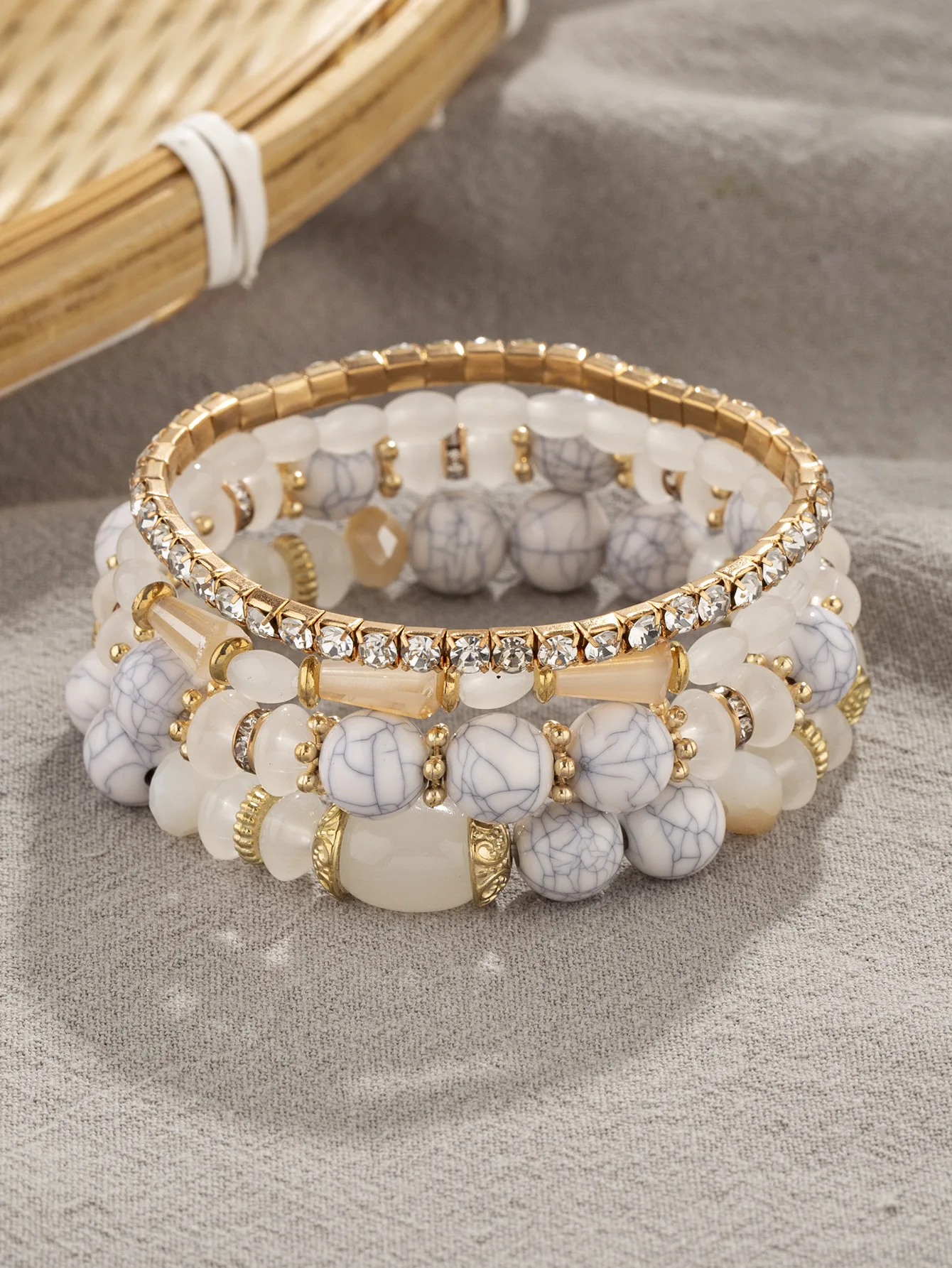 Jingcan Crystal Bead Bracelets - Trendy & Versatile Jewelry