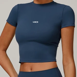 Custom Quick Dry Gym Fitness Workout Shirt Fitness Running Tops Activewear Crop Top T-shirts for Women