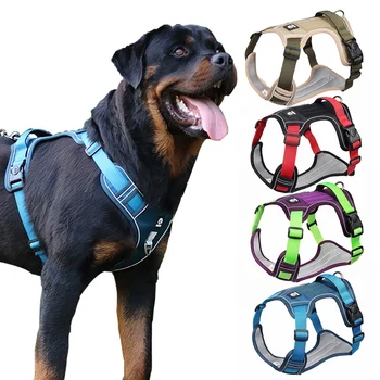 Pet strap, vest, dog chest leash, reflective vest style chest strap to prevent slipping and violent impact on dog leash