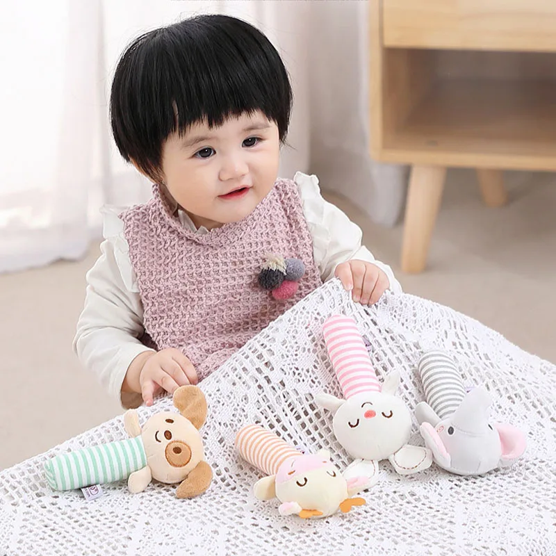 Подарок для новорожденных милые животные Плюшевые погремушки Игрушки для малышей T023