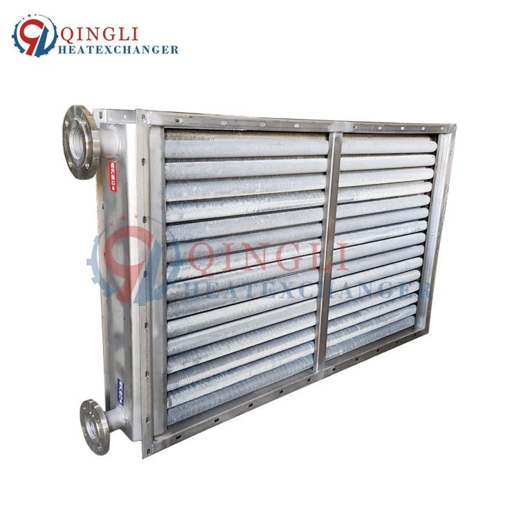 Industrial Stainless Steel Finned Water Air Heater for Drying Process