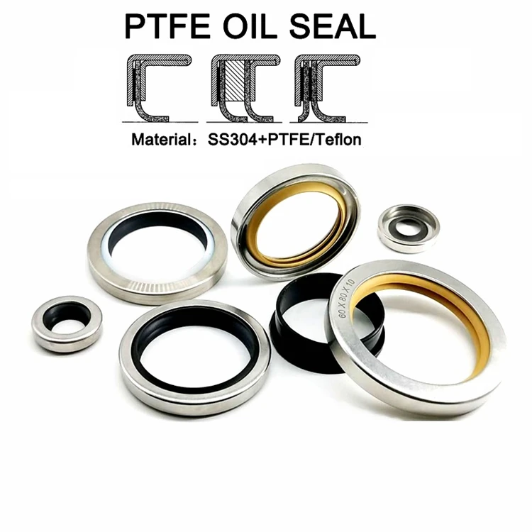 High Pressure Oil Seal For Compressor Stainless Steel Double Lips And