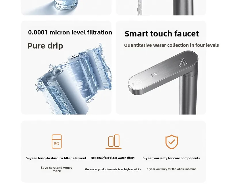 xiaomi s1 water purifier household reverse osmosis filter direct drinking-4