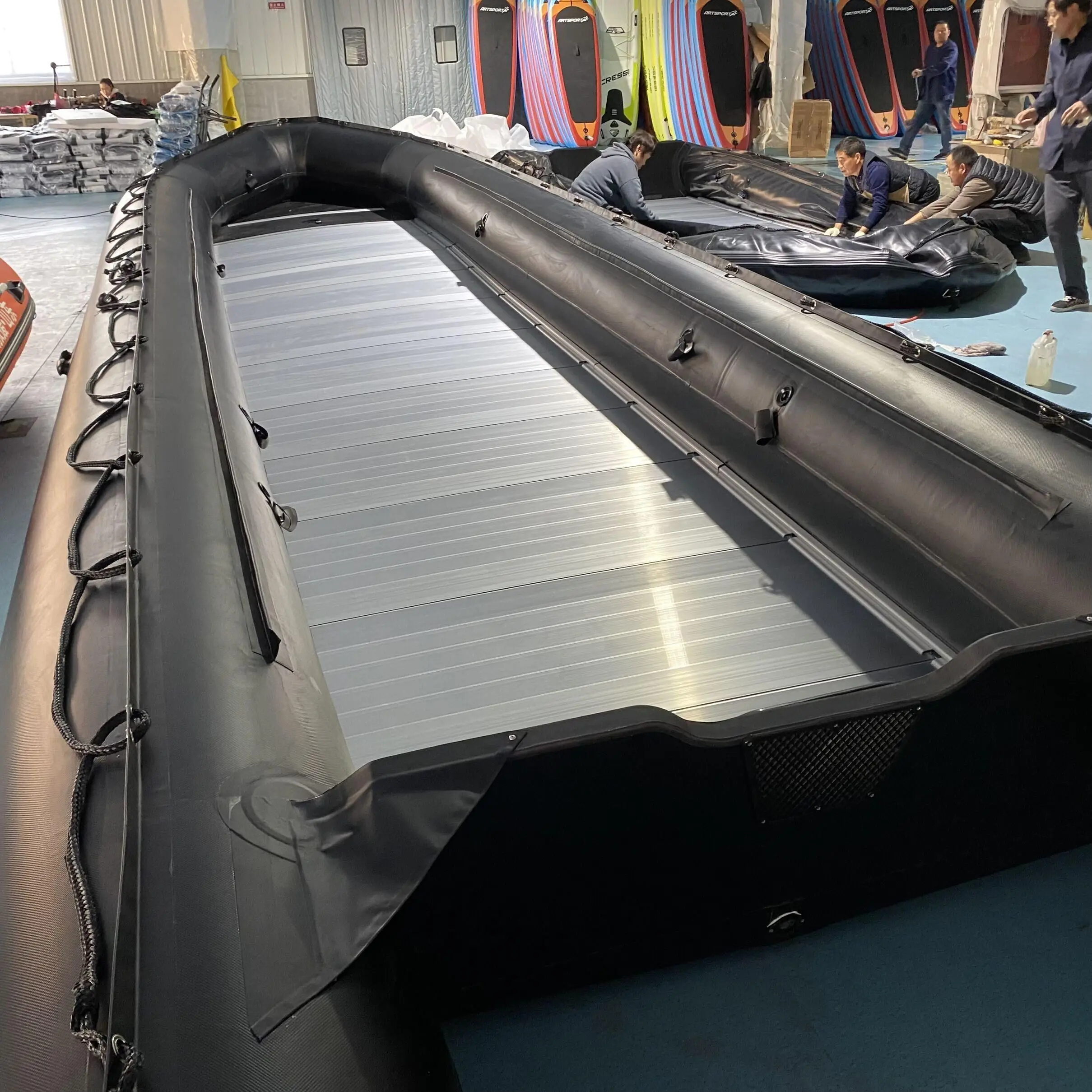 8m Inflatable Large Boat 20 Persons Rubber Rescue Boat with Aluminum Floor