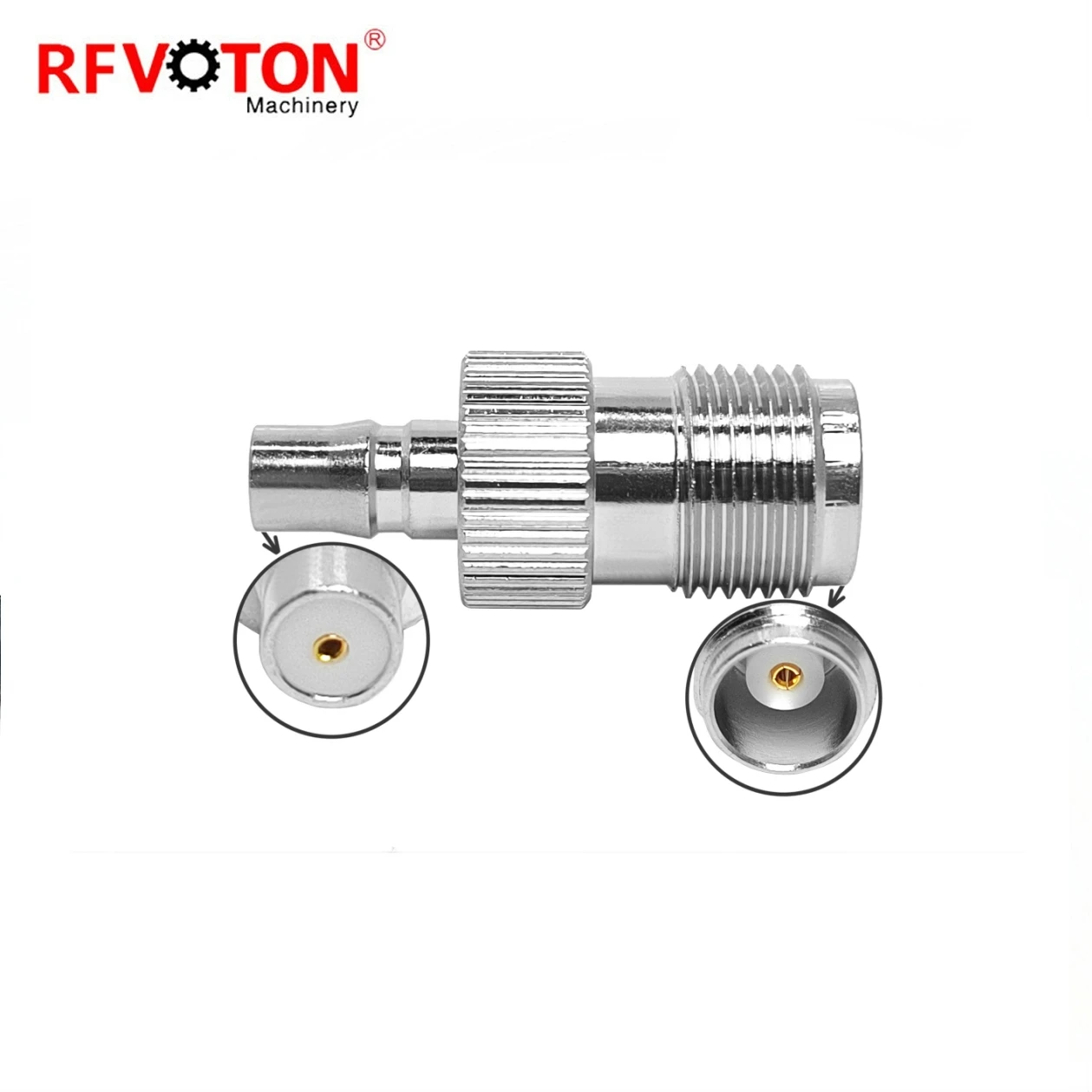 Factory Supply QMA Female to Tnc Jack Copper Straight  Rf Coaxial Adapter Coax Adaptor Connector (rf) Connecteur in Stock