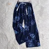 Pantaloni a gamba larga in cotone e seta - Orchidea Hollow Valley