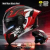 911 reveal helmet-wolf line black red-3D double certification