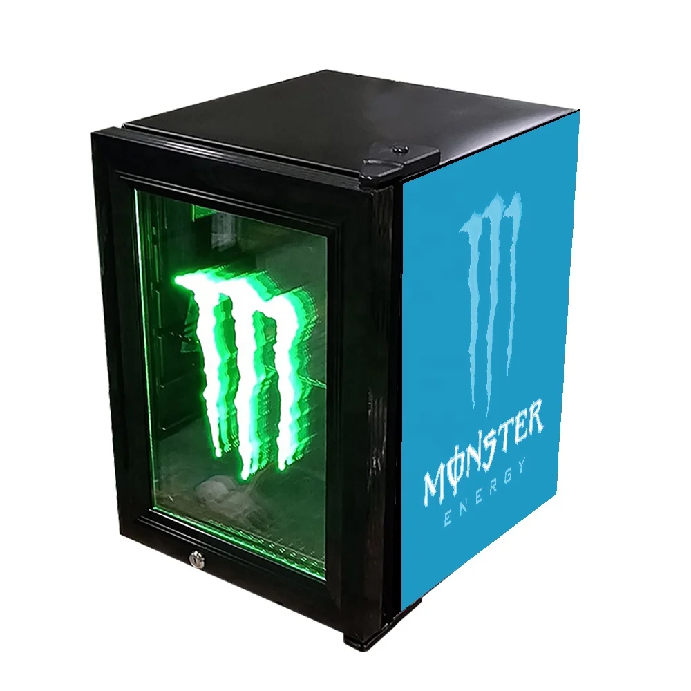 Monster Energy ミニ冷蔵庫 コンパクト Monster Energy Drink Mini Fridge Black Pub Home Garden Garage