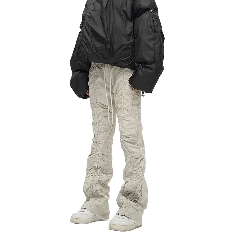 DiZNEW Custom Mens Pants Designer Elasticity Trouser Hip Hop Streetwear White Joggers Pants