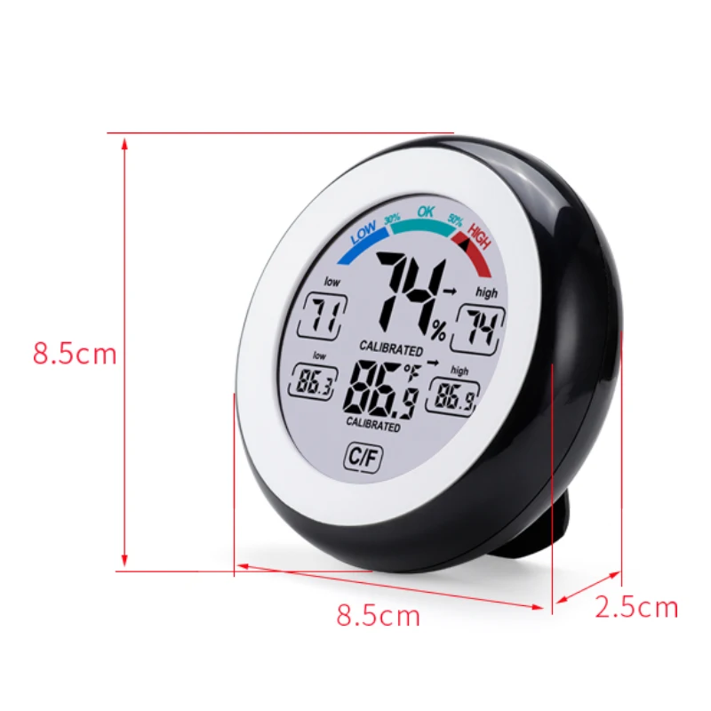 Digital LCD Hygrometer Thermometer with Comfortable Touch Screen Display OEM/ODM Supported Room Incubator Incubator