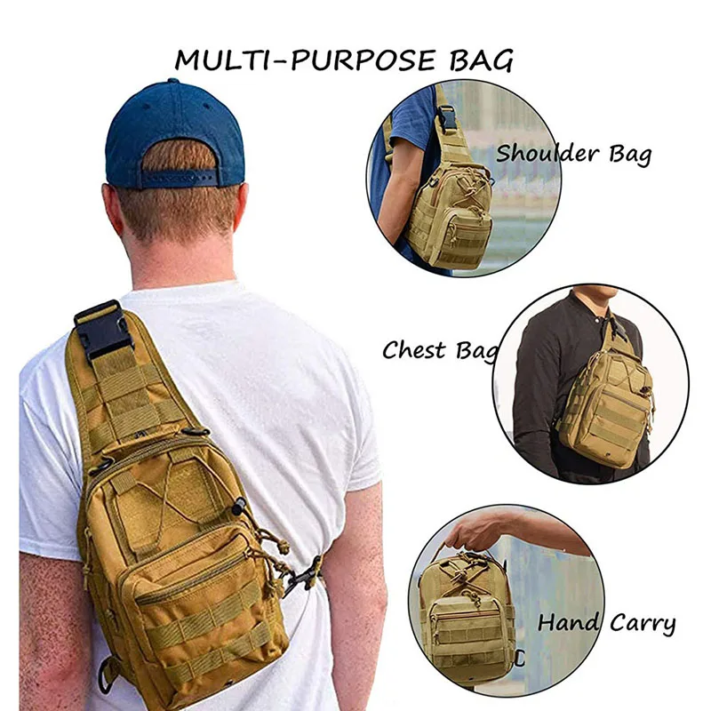 Multifunctional Tactical Sling Pouch Assault Shoulder Bag Outdoor Traveling Chest Pack Tactical Sling Pouches Bags