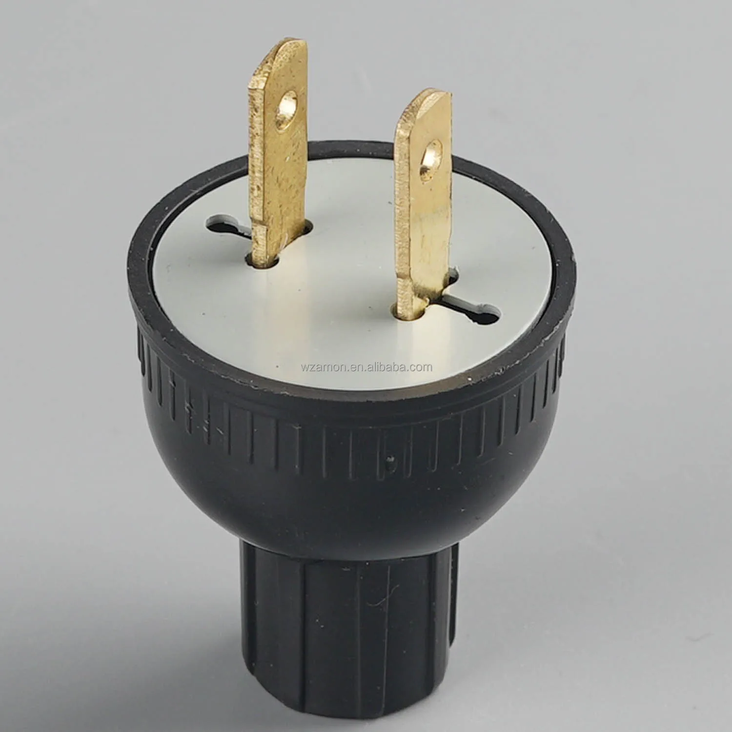 AMONTUL Black Round Clavija Enchufe Macho 125v 110v 1-15P