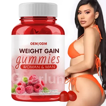 OEM ODM Hot Sale Body Shaping Gummies Weight Gain Supplement Fast Appetite Booster Hips Butt Enhancement Gummy for Women