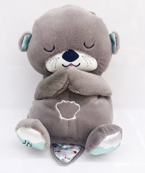 Puffed Animal Beaver Baby Comforter Stuffed Otter Soft Toy Nap Sleeping ...