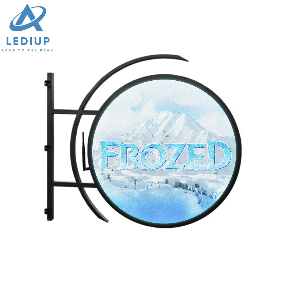 LEDIUP двухсторонний светодиодный дисплей с логотипом круглый экран управления мобильным телефоном СВЕТОДИОДНЫЙ