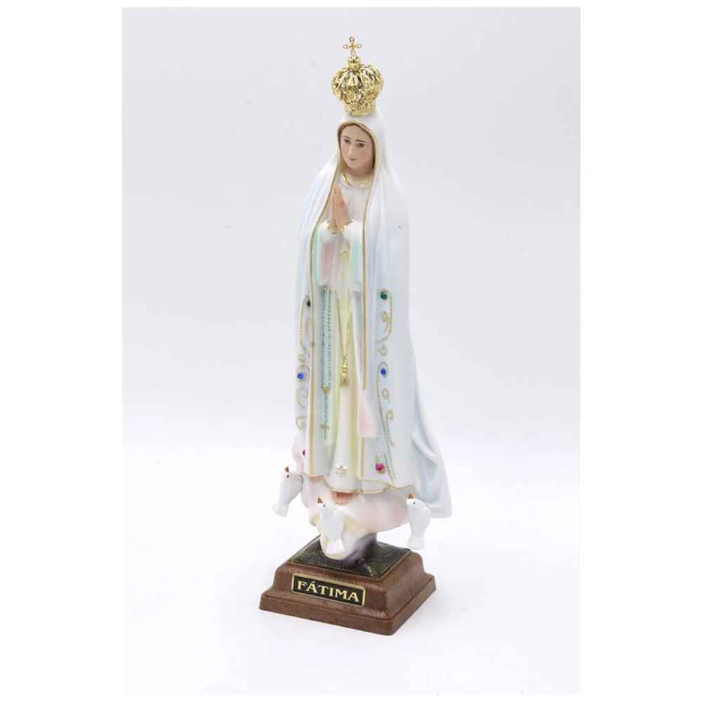 Religious Statue Our Lady of Fatima 9" Statue Figurine Virgin Mary Statue Christian Worship Sculpture