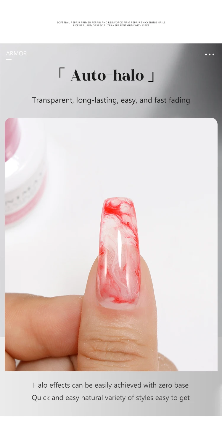 15ml 6-in-1 Function Nail Glue Soak-Off UV/LED Cured Nail Polish Top Model Gel Crystal Clear Color Transparent Moisturizing details