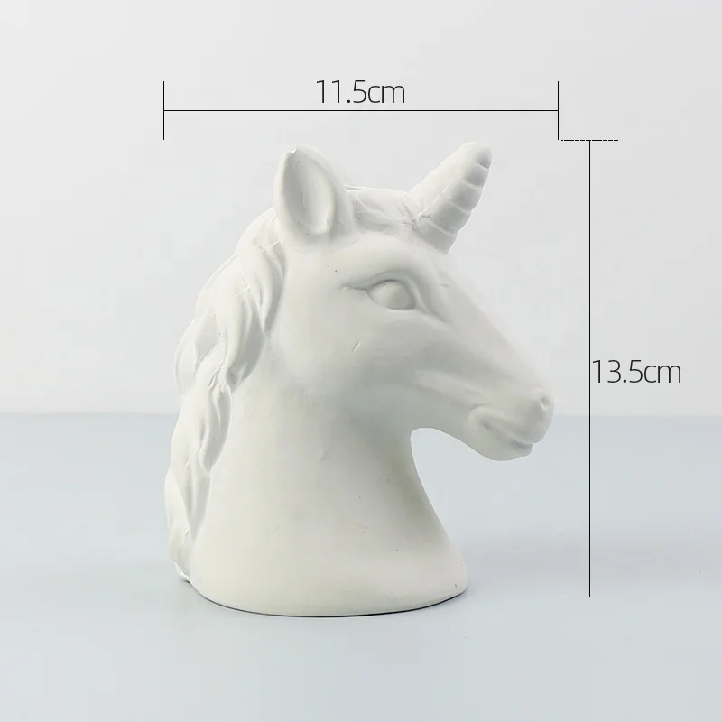 Tirelire Licorne à Peindre – Kit DIY Avec Pinceau Et Autocollants, Porcelaine 15 Cm, Activité Créative Dès 4 Ans
