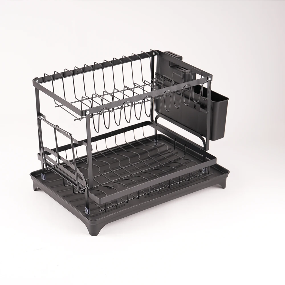 Stainless Steel Hot Sale Metal Wire Dish Rack Two Layer Dish Drying ...