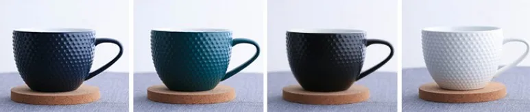 Creative porcelain mug with cork pad