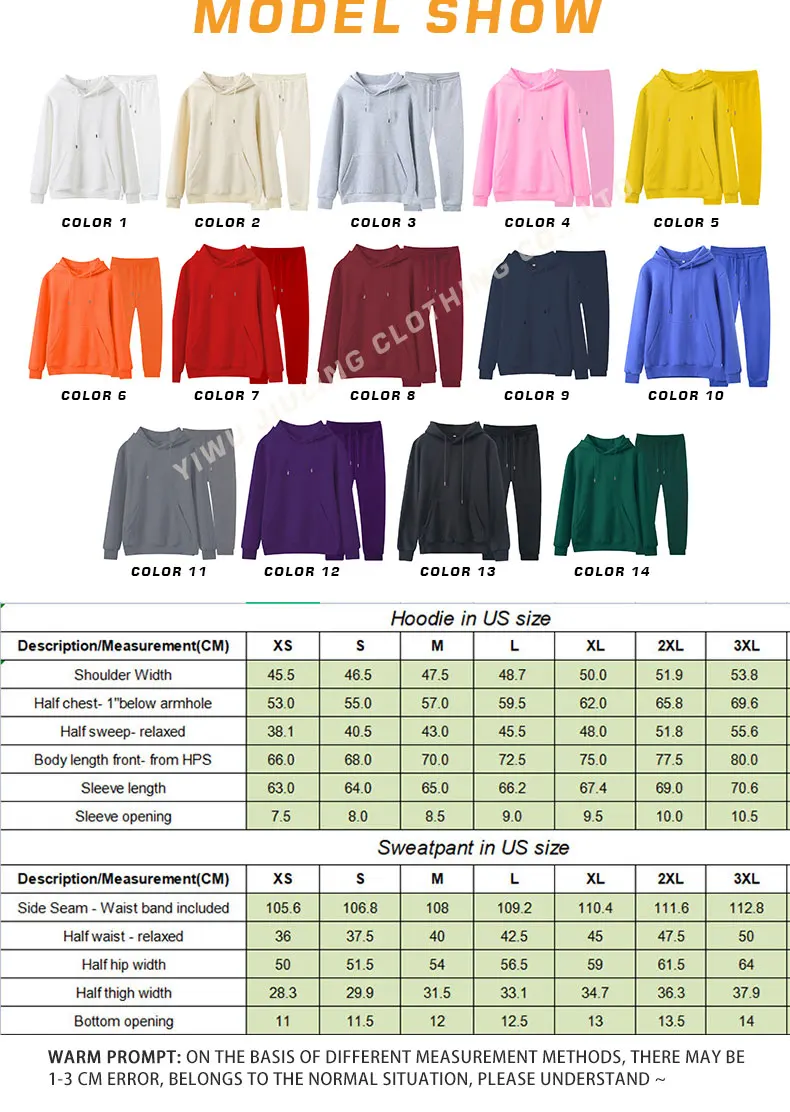 High Quality Sublimation Blanks Hoodie Set 100% Polyester Custom Design ...