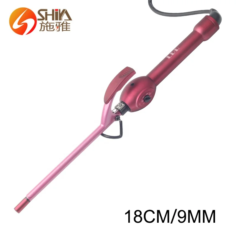9mm Men Hot Portable Hair Styler Wand Curler Curling Led Magic Iron High Quality Clips Hair Tonging Machine Curler