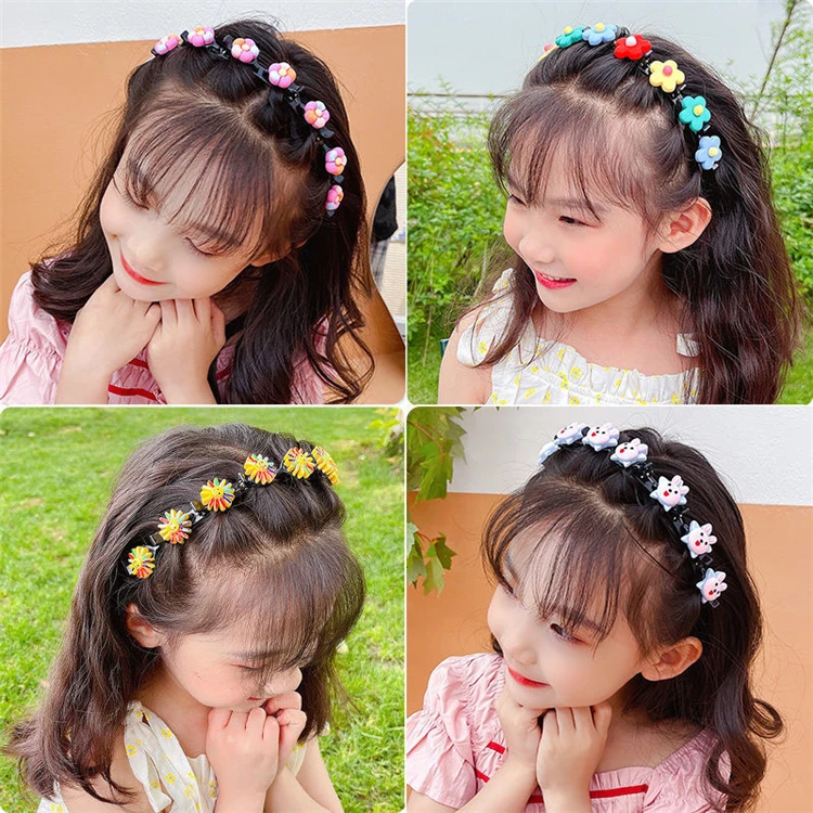 Princess Hair Accessories Cute Kids Girls Flower Head Band Clip Headbands  New Stylish Hair Bands With Hair Clip