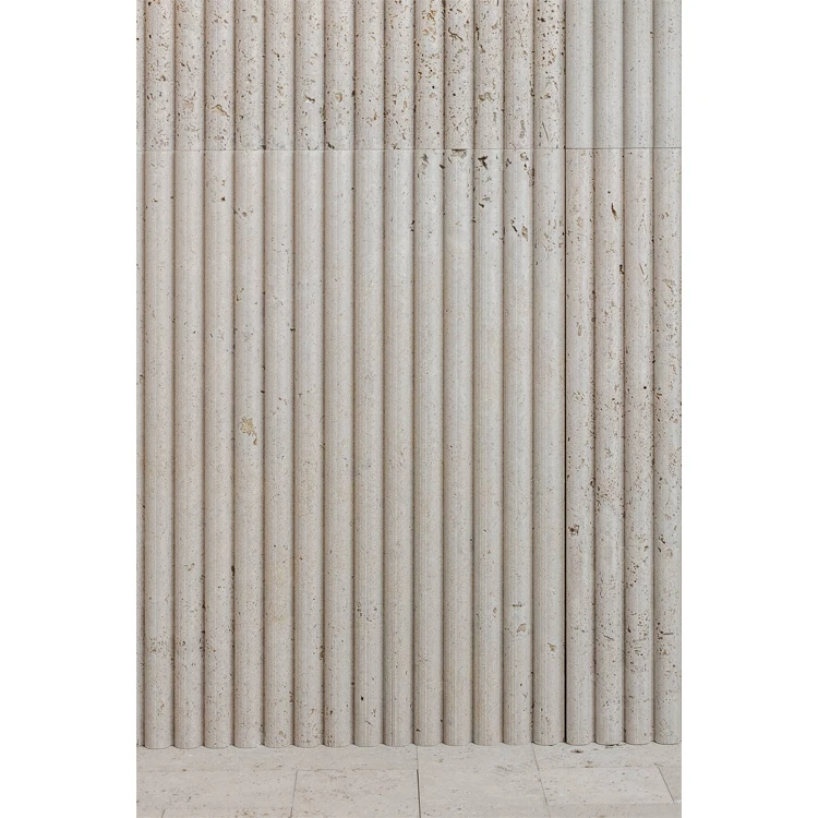 Interior Wall Outdoor Flute Marble Stone Round Flexible Fluted Panel