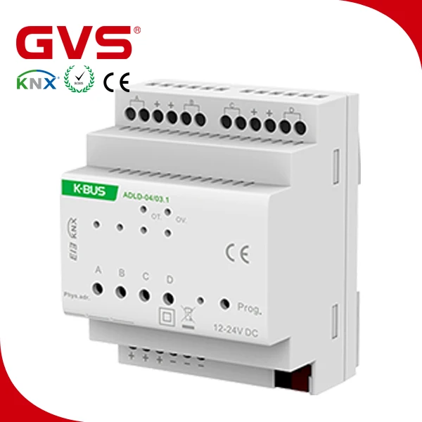 GVS KNX/EIB K-Bus Hausautomation Phasensteuerung Leading-Edge-Dimmer KNX  2-4-fach SCR-Dimmer-Aktor LED-Dimmer KNX Smart Home