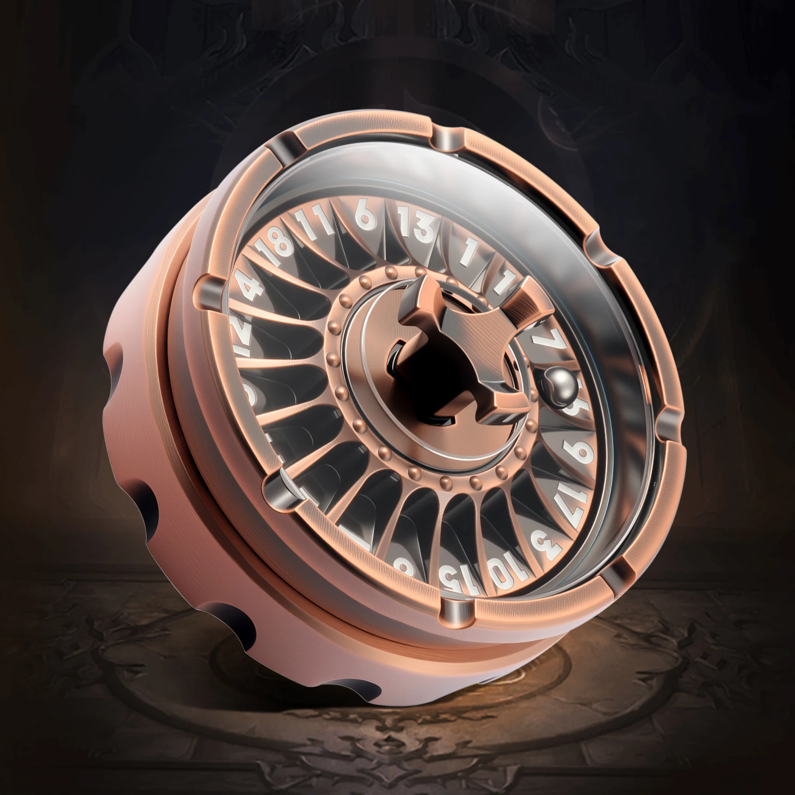 Dragonstone Keep Roulette Dice Spinner, 7 en 1 en métal Dragon DND avec étui cadeau pour DND, RPG et jeux de table (bleu